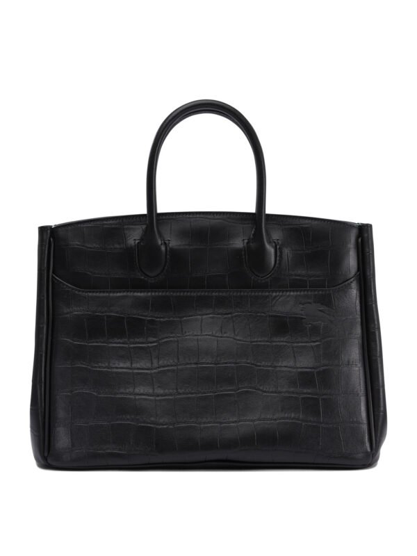 "Burberry" Sac à main femme noir en cuir – Image 3