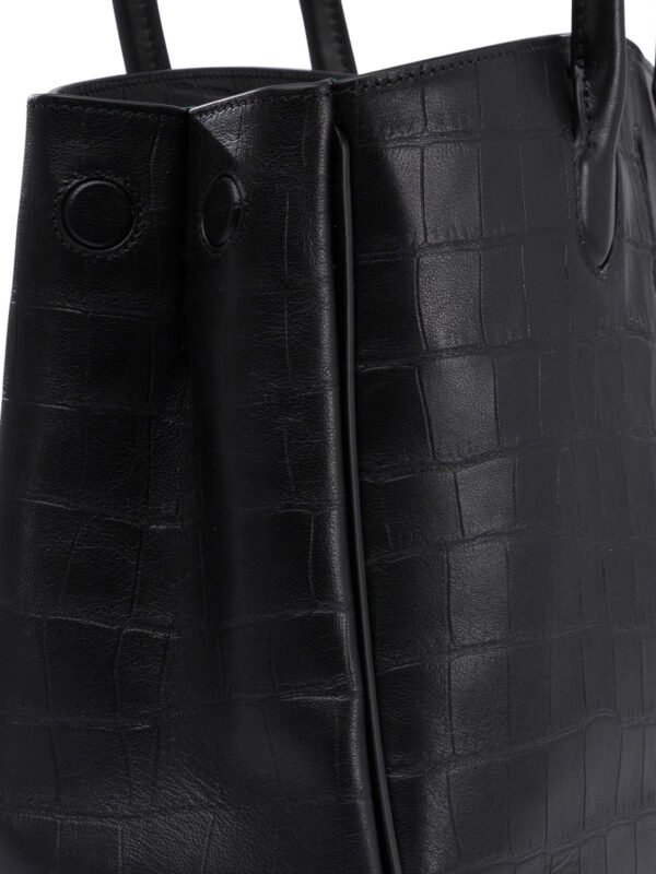 "Burberry" Sac à main femme noir en cuir – Image 4