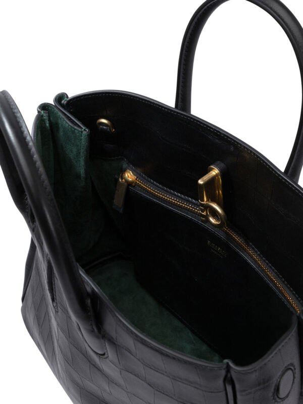 "Burberry" Sac à main femme noir en cuir – Image 5