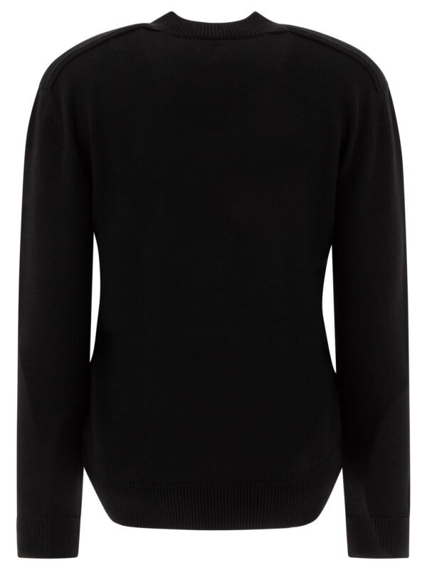 "Burberry" Pull femme noir en coton coupe standard – Image 2