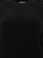 "Burberry" Pull femme noir en coton coupe standard – Image 3