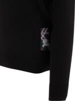 "Burberry" Pull femme noir en coton coupe standard – Image 4