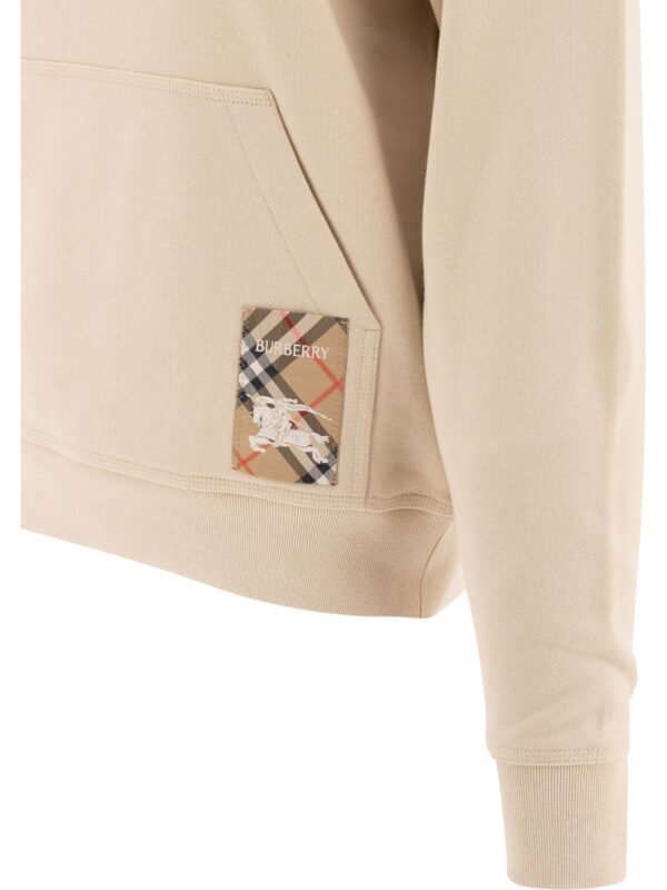 "Burberry" Sweatshirt femme beige en coton coupe standard - Image 4