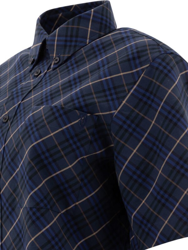 "Burberry" Chemise femme bleu en coton coupe standard – Image 4