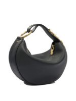 "Burberry" Sac à main femme noir en cuir – Image 2