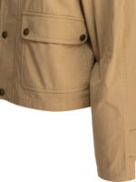 "Burberry" Veste courte femme beige en coton coupe regular - Image 4