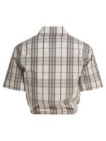 "Burberry" chemise femme grise en coton coupe regular - Image 2