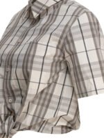 "Burberry" chemise femme grise en coton coupe regular - Image 4