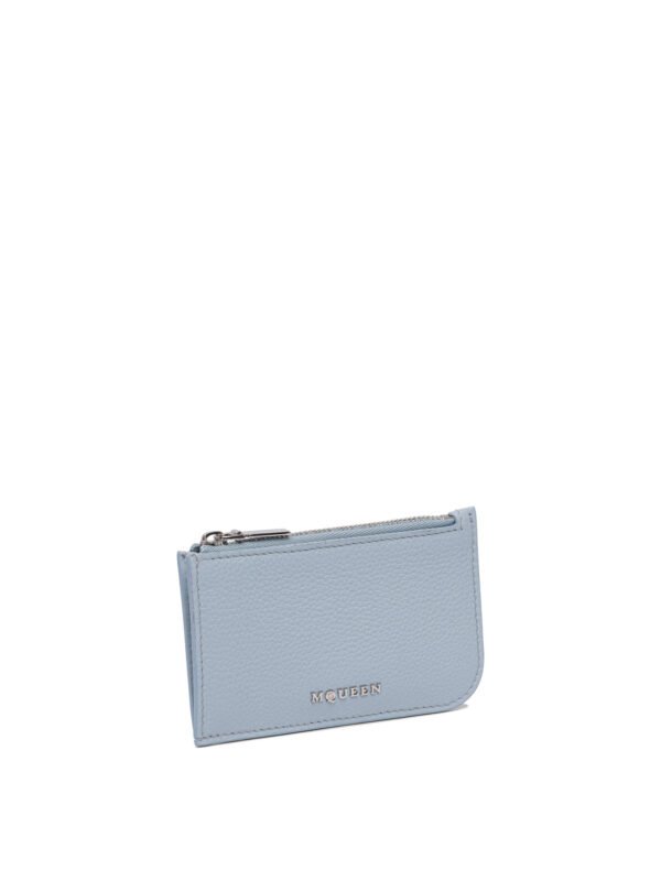 "Alexander McQueen" porte-cartes homme bleu clair cuir – Image 2