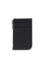 "Alexander McQueen" porte-cartes homme noir en cuir – Image 3