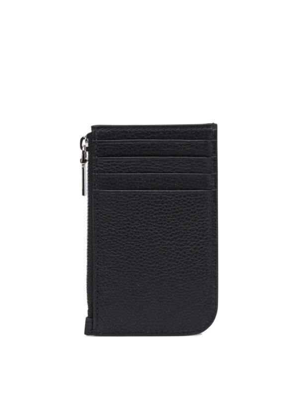 "Alexander McQueen" porte-cartes homme noir en cuir – Image 3