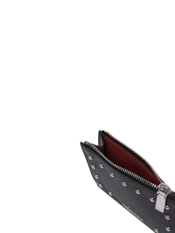 "Alexander McQueen" porte-cartes homme noir en cuir – Image 5