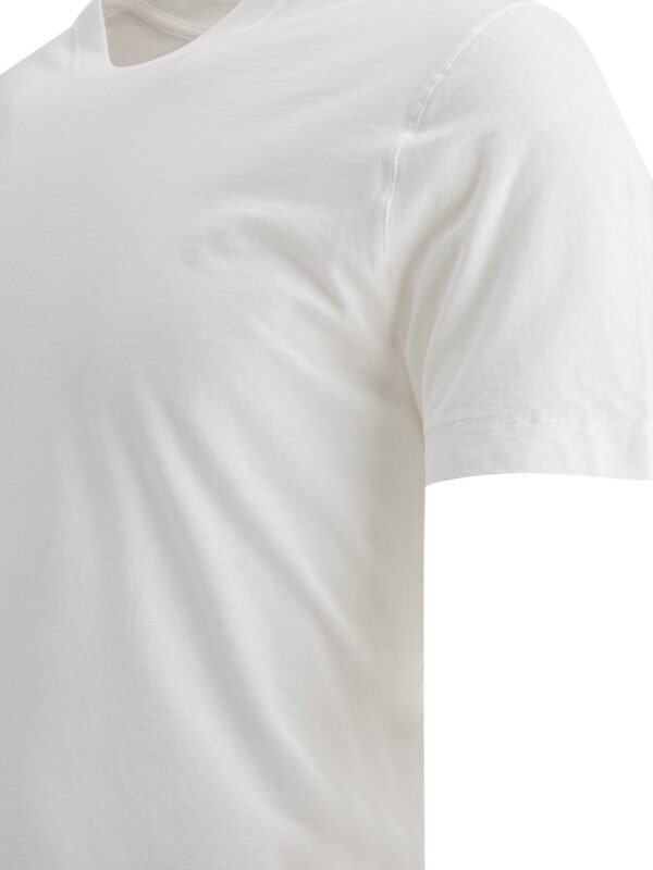 "Zanone" T-shirt homme blanc en coton léger - Image 4