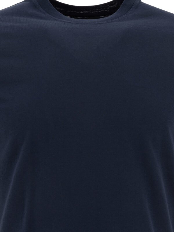 "Zanone" t-shirt homme bleu en coton coupe regular – Image 3