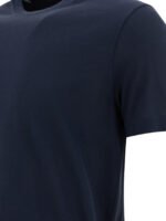 "Zanone" t-shirt homme bleu en coton coupe regular – Image 4