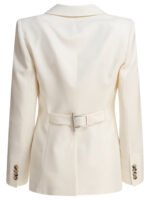 "Alexander McQueen" blazer femme blanc en laine coupe structurée – Image 2