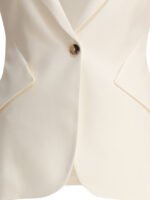 "Alexander McQueen" blazer femme blanc en laine coupe structurée – Image 3