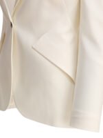 "Alexander McQueen" blazer femme blanc en laine coupe structurée – Image 4