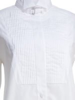 "Alexander McQueen" chemise blanche en coton pour femme – Image 3