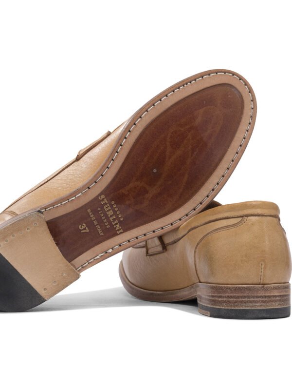 "Sturlini" mocassins femme beiges en cuir – Image 5
