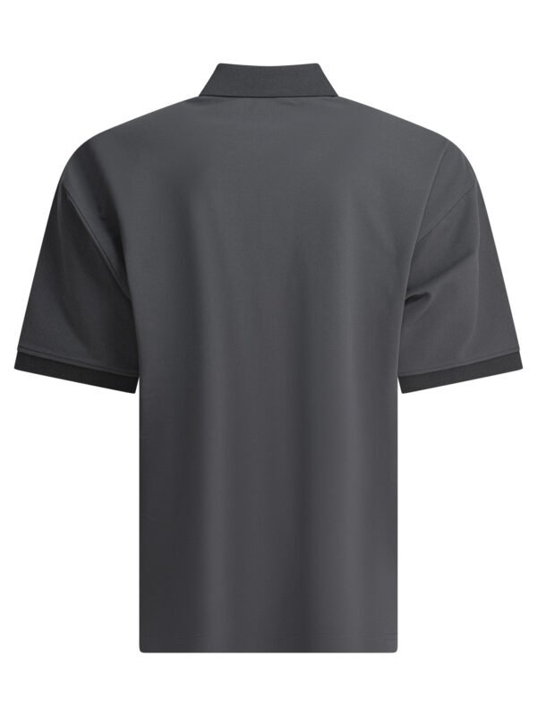 "Daiwa Pier 39" polo homme gris en polyester avec deux poches coupe oversize - Image 2