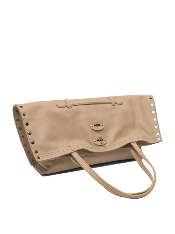 "Zanellato" sac à main femme beige en cuir – Image 2