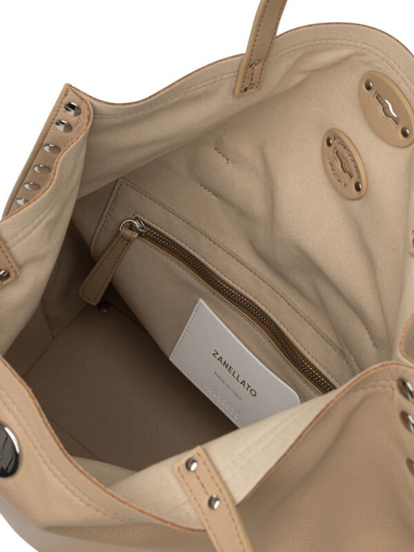 "Zanellato" sac à main femme beige en cuir – Image 5