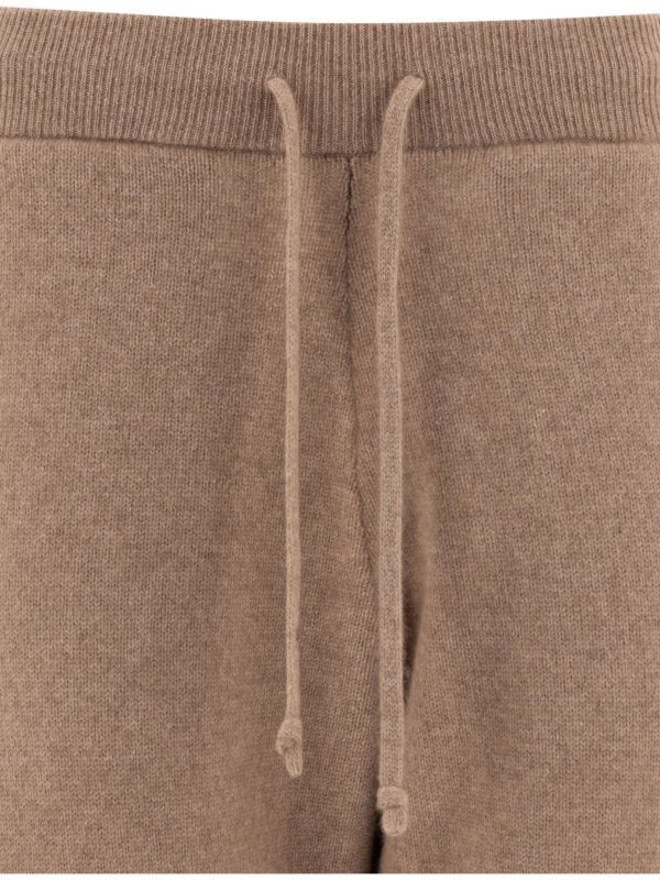 "Auralee" pantalon jogging femme marron en cachemire – Image 3