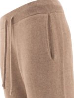 "Auralee" pantalon jogging femme marron en cachemire – Image 4