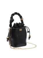 "Ganni" sac seau femme noir Bou en matière recyclée – Image 2