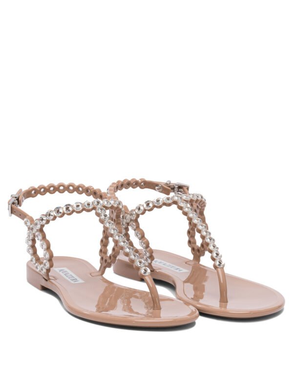 "Aquazzura" sandales femme roses en PVC transparent style glamour – Image 2
