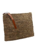 "Ibeliv" Pochette femme marron en raphia tressé à la main – Image 2
