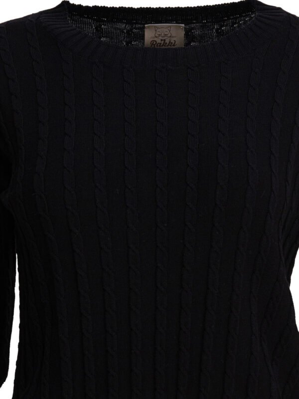 "Rakkì" pull femme noir en coton – Image 3