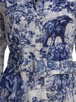 "Samantha Sung" robe femme bleue en coton – Image 3