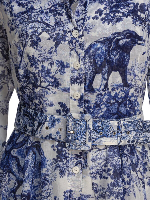 "Samantha Sung" robe femme bleue en coton – Image 3