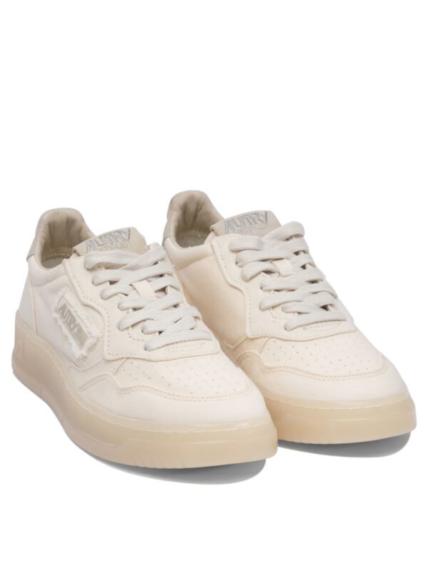 "Autry" sneakers femme beige Medalist en toile et suède – Image 2