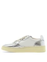 "Autry" sneakers femme blanches et argentées Medalist Low en cuir – Image 3