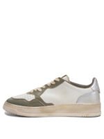 "Autry" Sneakers homme blanches et vertes en cuir style vintage semelle en caoutchouc – Image 3