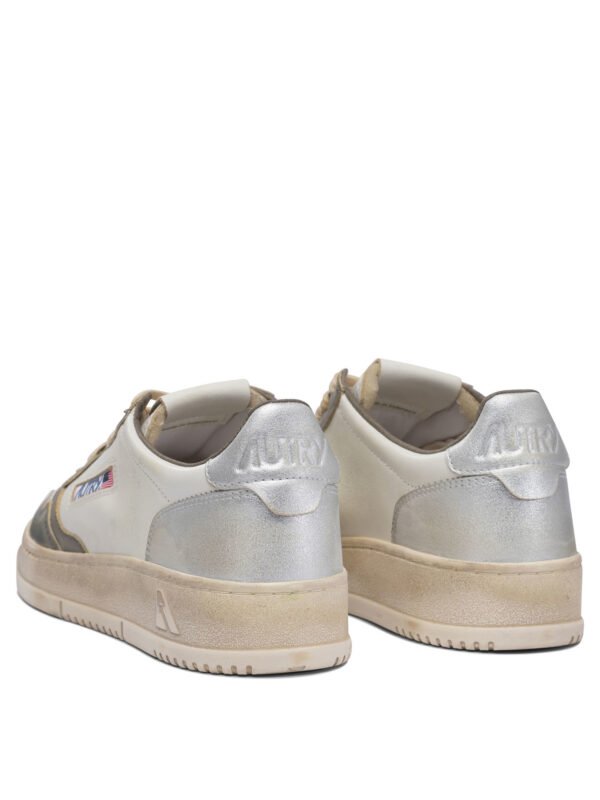 "Autry" Sneakers homme blanches et vertes en cuir style vintage semelle en caoutchouc – Image 4