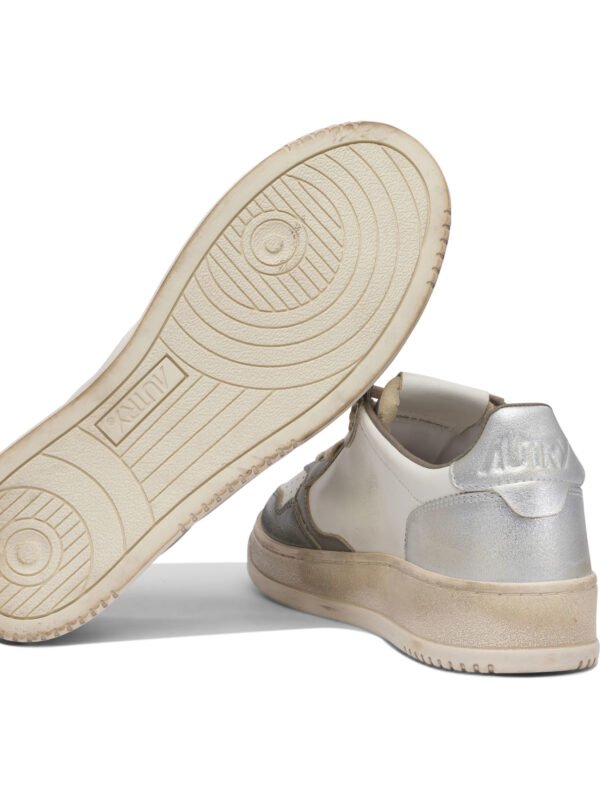 "Autry" Sneakers homme blanches et vertes en cuir style vintage semelle en caoutchouc – Image 5