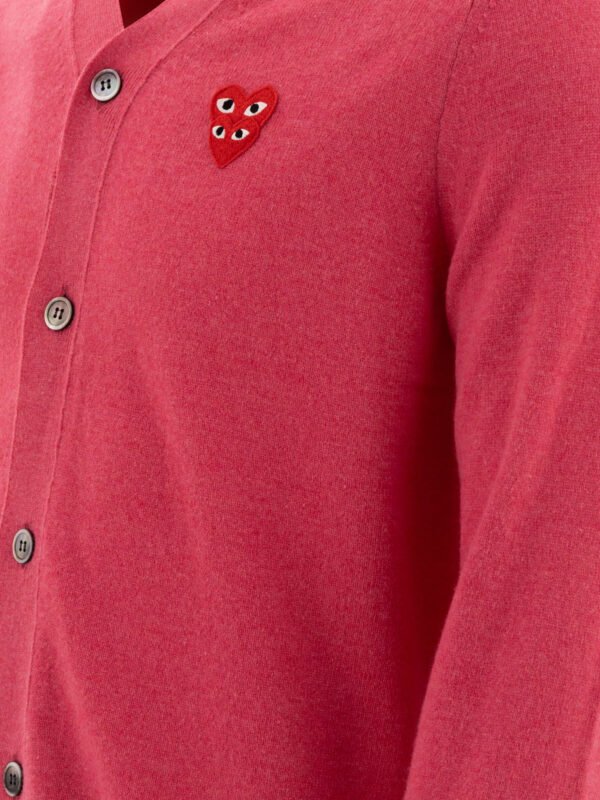 "Comme Des Garçons Play" cardigan homme rose en laine – Image 4