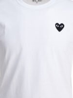 "Comme Des Garçons Play" t-shirt homme blanc avec logo cœur – Image 3