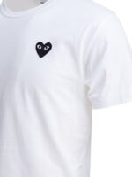 "Comme Des Garçons Play" t-shirt homme blanc avec logo cœur – Image 4