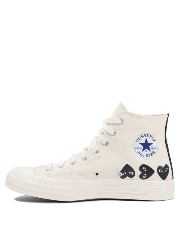 "Comme Des Garçons Play" sneakers homme blanches en coton - Image 3