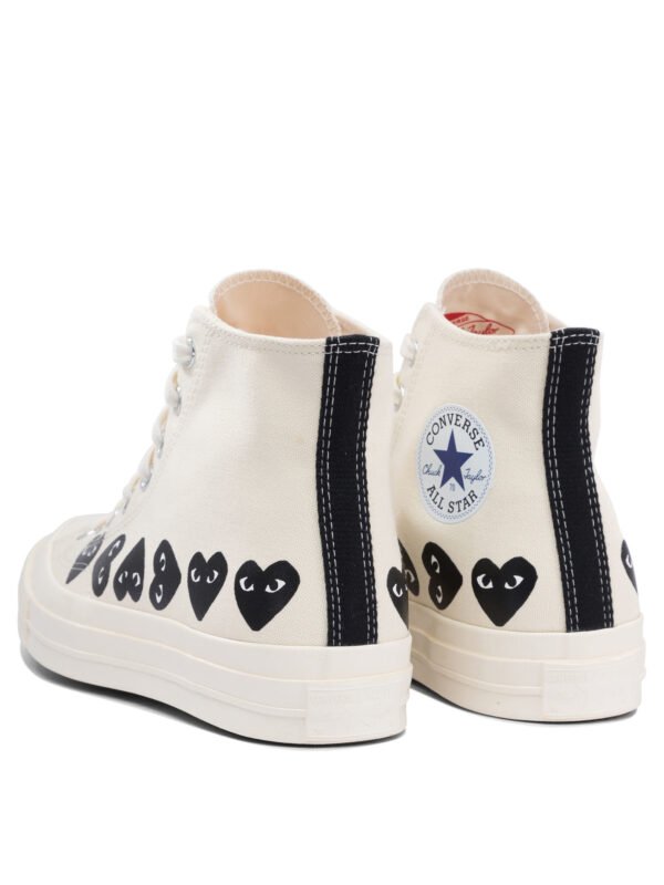 "Comme Des Garçons Play" sneakers homme blanches en coton - Image 4