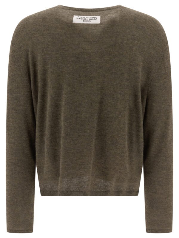 "Acne Studios" pull col rond homme vert en cachemire – Image 2