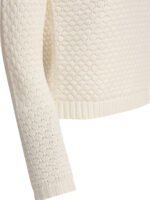"Rakkì" pull femme blanc en laine mérinos – Image 4