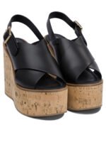 "Paloma Barceló" sandales femme noires en cuir – Image 2