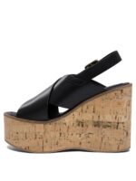 "Paloma Barceló" sandales femme noires en cuir – Image 3