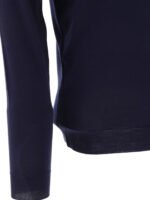 "John Smedley" Polo homme bleu en laine coupe regular – Image 4